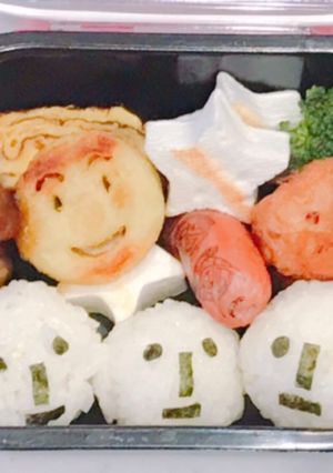 雪だるマン アンパンマン キャラ弁 弁当-レシピのメイン写真