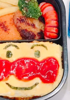 アンパンマン オムライス キャラ弁 弁当-レシピのメイン写真