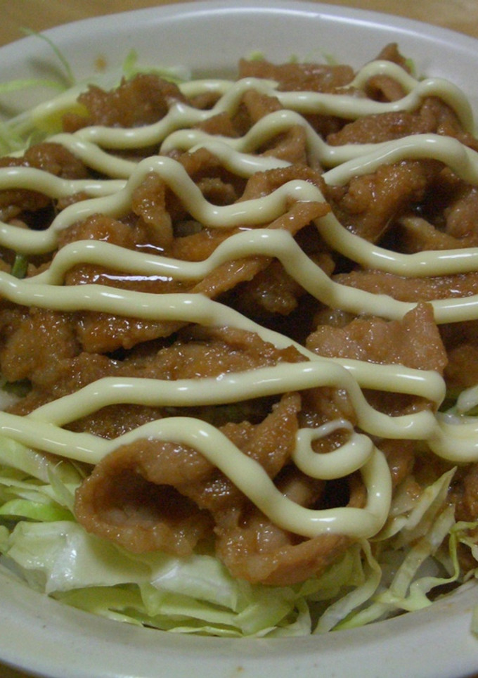 しょうが焼きマヨきゃべつ丼-レシピのメイン写真