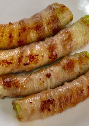 ねぎ豚バラ巻きの塩バター焼き-レシピのメイン写真