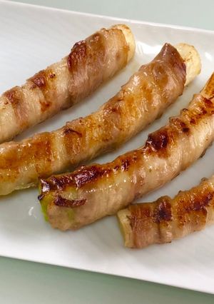 ねぎ豚バラ肉巻きのガーリックバター焼き-レシピのメイン写真