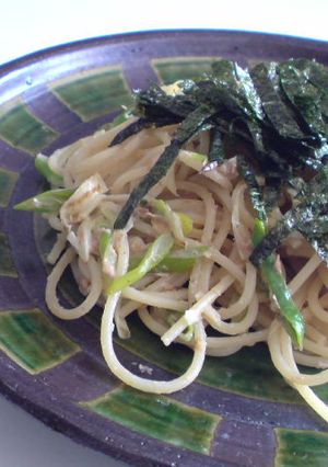 葱と青唐辛子の梅パスタ-レシピのメイン写真