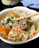 【レンジで簡単】鮭と野菜の味噌マヨ和え