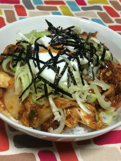 超簡単☆甘辛が旨い!こってり豚キムチ丼-レシピのメイン写真