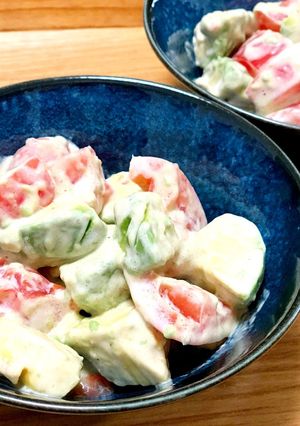 簡単すぎる！アボカドトマトのサラダ-レシピのメイン写真