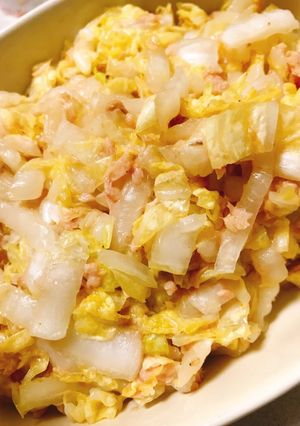 話題入！白菜大量消費 白菜とツナのサラダ-レシピのメイン写真
