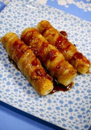簡単！生姜焼き☆ちくわのチーズ豚バラ巻-レシピのメイン写真