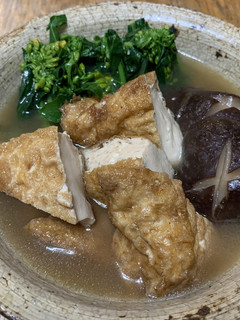 菜の花と絹揚げと椎茸の炊いたん-レシピのメイン写真