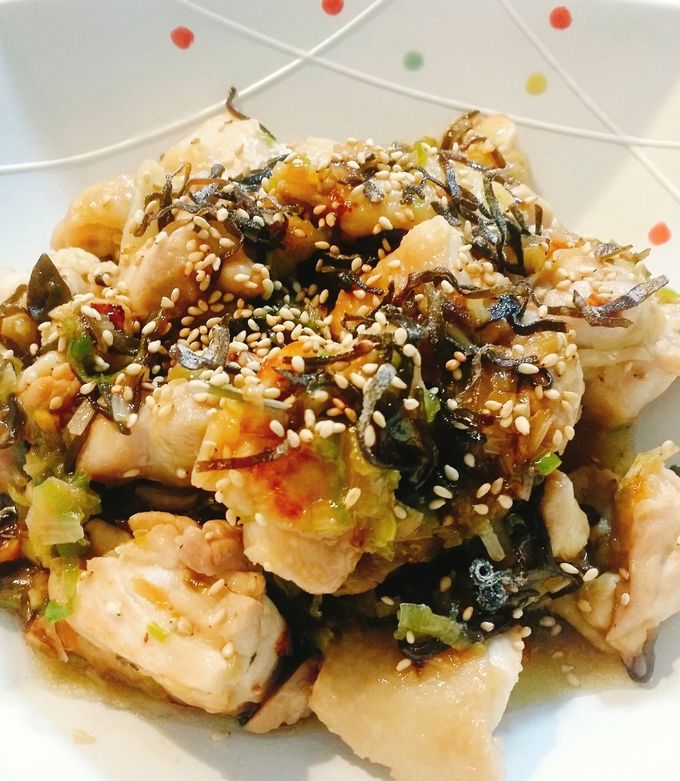 ♪鶏肉の葱塩昆布だれ♪-レシピのメイン写真