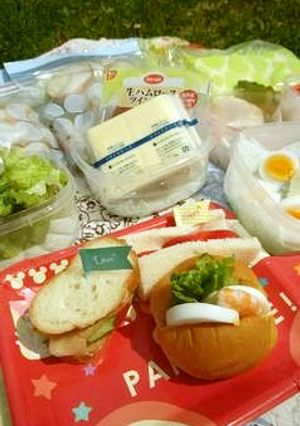 自然の中で作るピクニックサンド-レシピのメイン写真