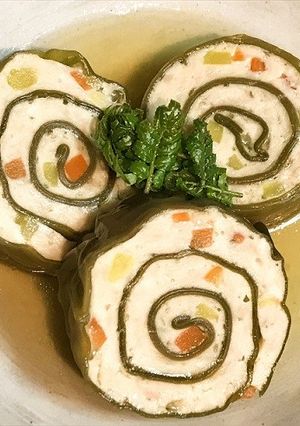 鶏ひき肉の昆布巻き（湯どうふ昆布使用）　-レシピのメイン写真
