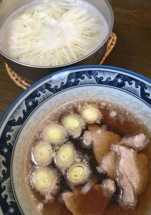 超簡単　豚肉のつけうどん-レシピのメイン写真