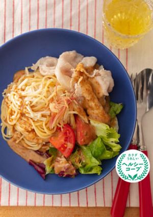 豚しゃぶとえのきの胡麻ドレパスタ-レシピのメイン写真