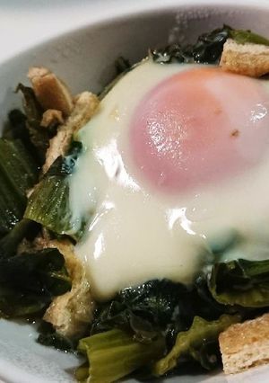 マンバ(高菜)の卵落とし-レシピのメイン写真