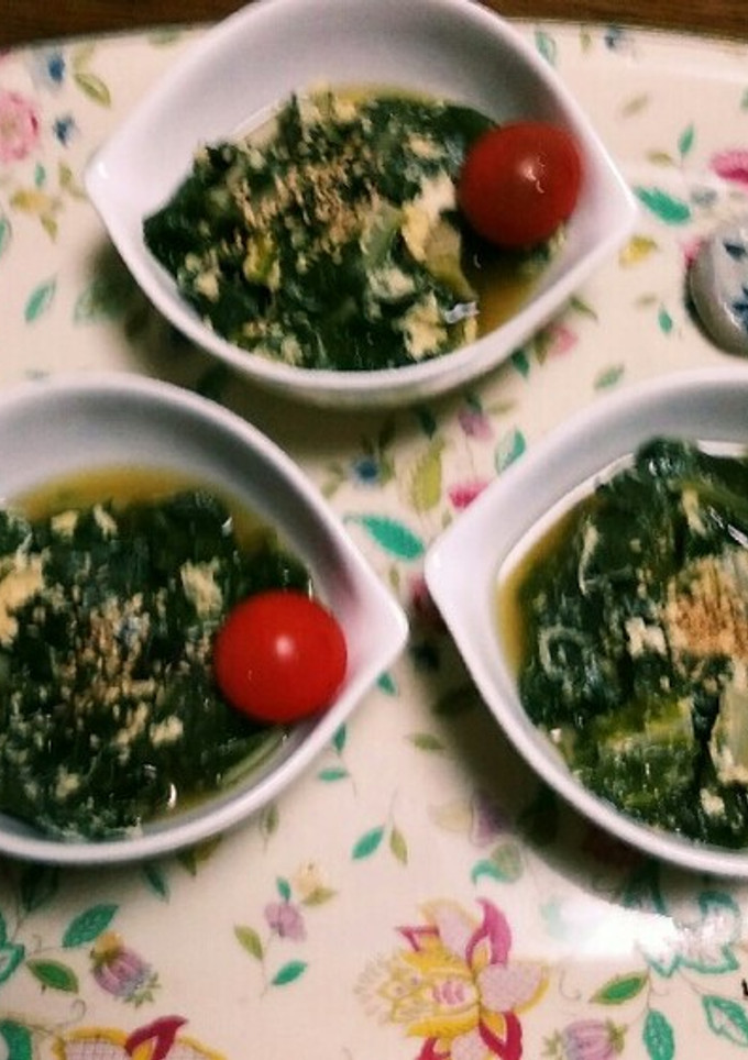 超簡単(^q^)青菜の卵とじ☺-レシピのメイン写真