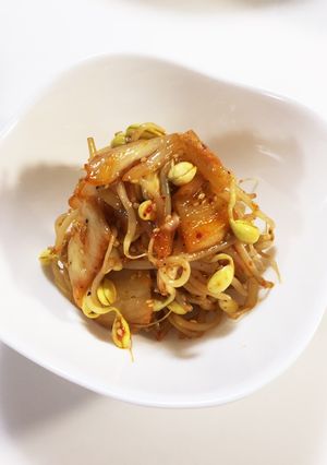 調理時間5分 豆もやしキムチ♪-レシピのメイン写真