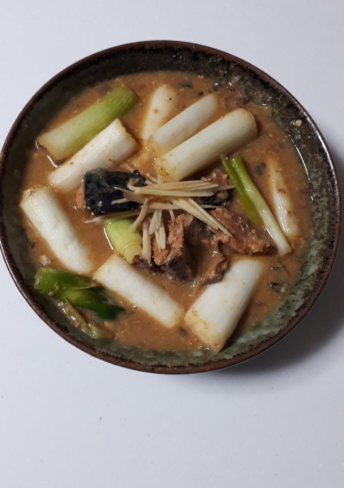 ネギが主役のサバ缶の味噌煮-レシピのメイン写真