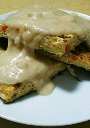 残ったシチューでオープンオムレツ-レシピのメイン写真
