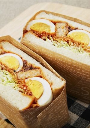 トマトソースのさばサンド-レシピのメイン写真
