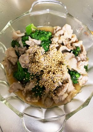 レンジで簡単豚こまとブロッコリーの甘辛煮-レシピのメイン写真
