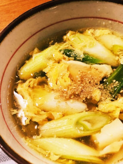煮汁で美味しい!ネギと豆腐のかきたま汁-レシピのメイン写真