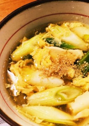 煮汁で美味しい!ネギと豆腐のかきたま汁-レシピのメイン写真