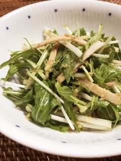 水菜とハムのごま酢和え-レシピのメイン写真