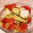 鶏肉とパプリカのバジルソース蒸し