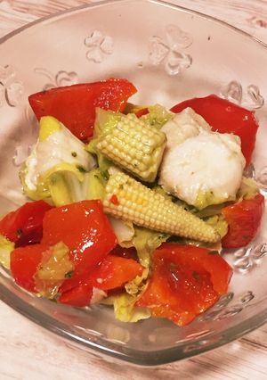 鶏肉とパプリカのバジルソース蒸し-レシピのメイン写真