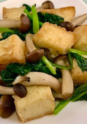 ほうれん草としめじと厚揚げのバターソテー-レシピのメイン写真