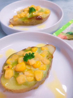 じゃがいもとコーンのバジルマヨシート焼き-レシピのメイン写真