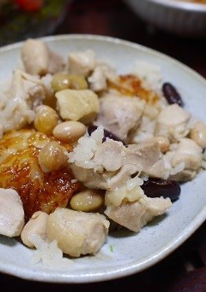 鶏肉とお豆のおこわ-レシピのメイン写真