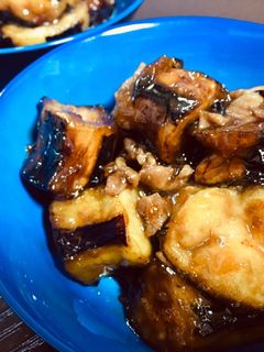 ナスと豚こまの甘だれ炒め煮-レシピのメイン写真