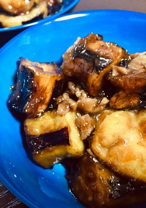 ナスと豚こまの甘だれ炒め煮-レシピのメイン写真