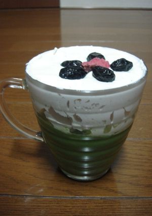 抹茶プリンとマリーム®-レシピのメイン写真