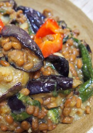 ナスと納豆の味噌炒め-レシピのメイン写真