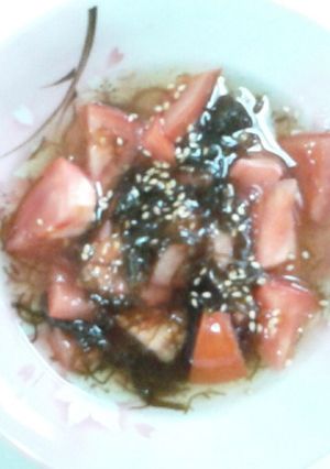 トマトもずく酢-レシピのメイン写真