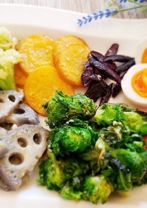 野菜モリモリ★焼野菜のバーニャカウダ和え-レシピのメイン写真