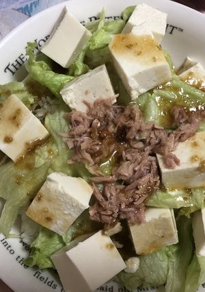 簡単！豆腐とツナのサラダごはん-レシピのメイン写真