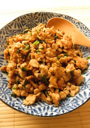 ☺めんつゆで簡単和食♪ひき肉入り煎り豆腐-レシピのメイン写真