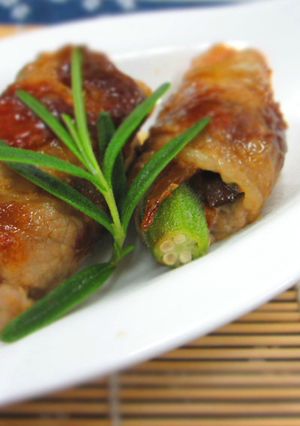甘露しょうが煮を使った野菜の肉巻き-レシピのメイン写真