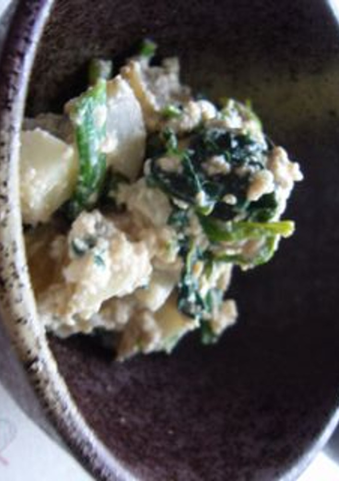 じゃがいもとほうれん草の胡麻味噌白和え-レシピのメイン写真