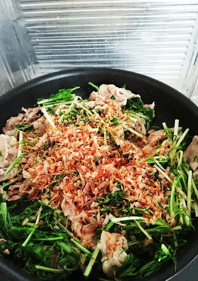 水菜と豚こまのさっぱり煮-レシピのメイン写真