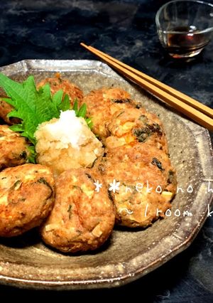 サクふわ♡豚ひき肉と筍で豆腐の落とし揚げ-レシピのメイン写真