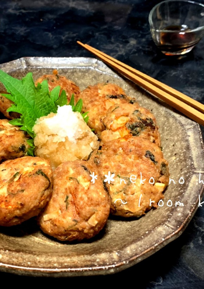 サクふわ♡豚ひき肉と筍で豆腐の落とし揚げ-レシピのメイン写真