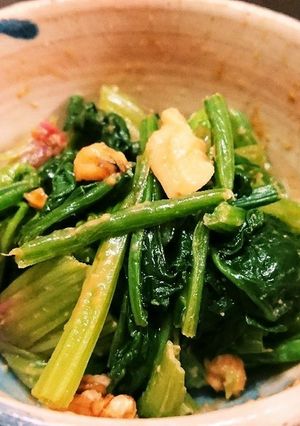 ほうれん草の味噌マヨくるみ合え-レシピのメイン写真