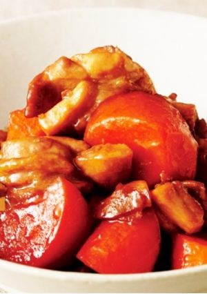 フライパンで作る！にんじんと鶏肉の甘辛煮-レシピのメイン写真