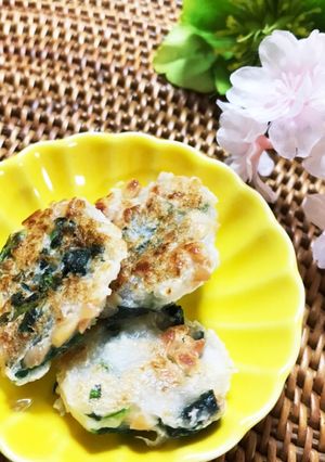 離乳食！納豆&ほうれん草の大根おやき！-レシピのメイン写真