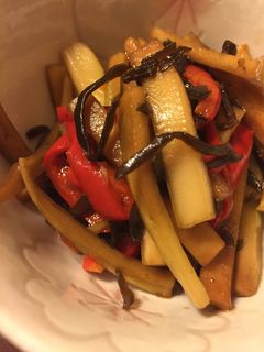 ブロッコリーの茎と塩昆布-レシピのメイン写真