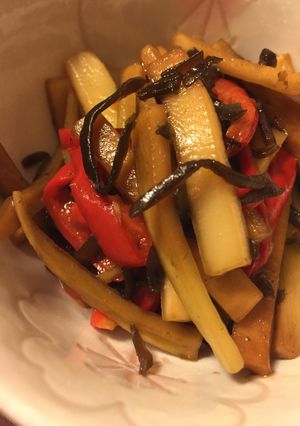 ブロッコリーの茎と塩昆布-レシピのメイン写真